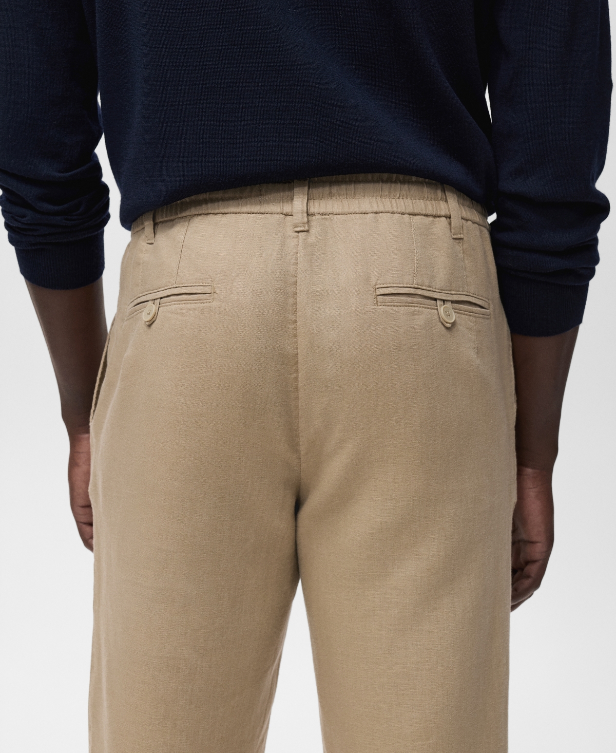 Mango Men's Drawstring Slim-Fit Pants