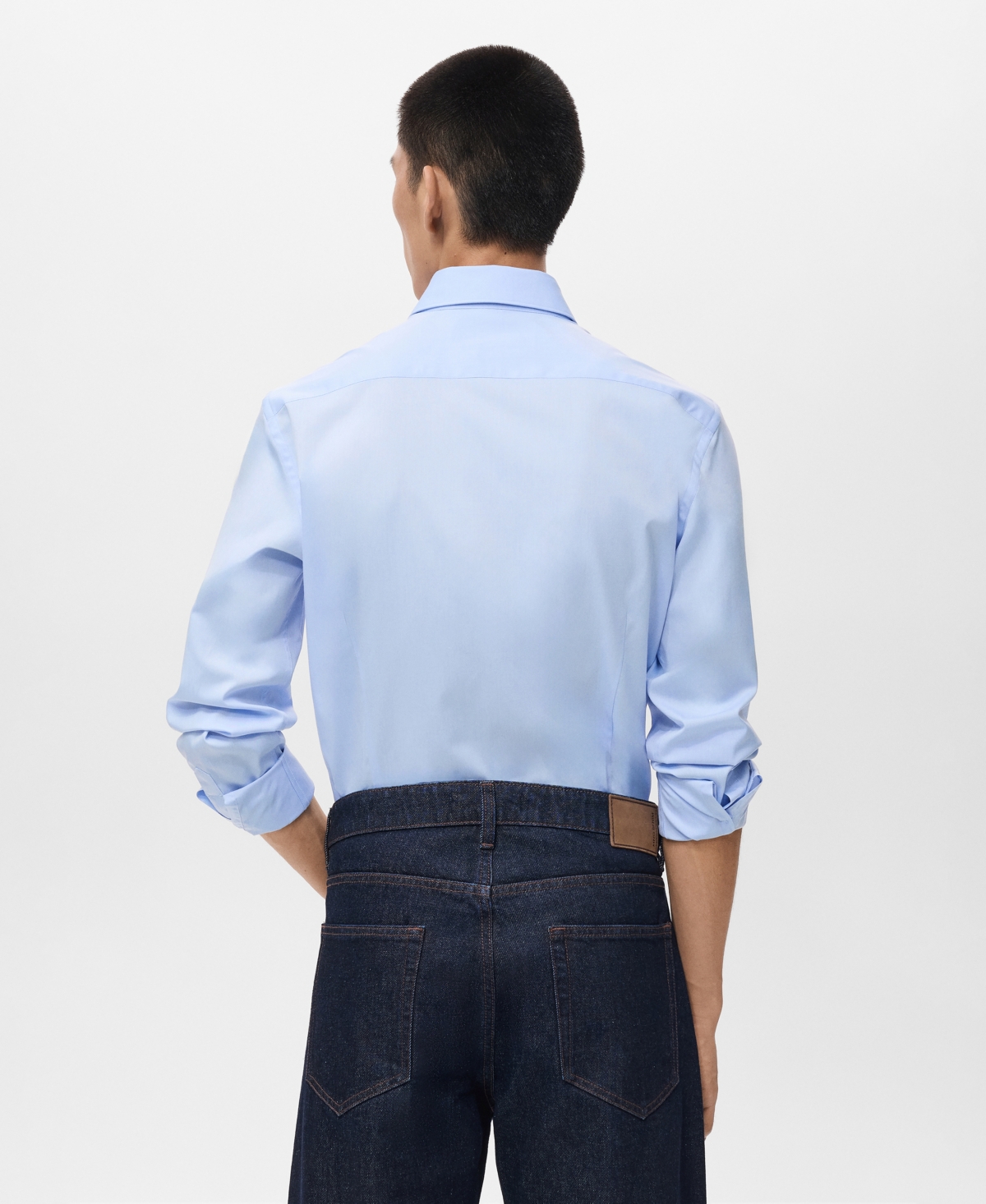Mango Men's Cotton Slim-fit Shirt In Blue