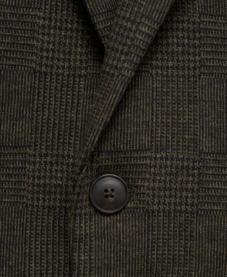 Men's Slim-Fit Micro-Check Jacket