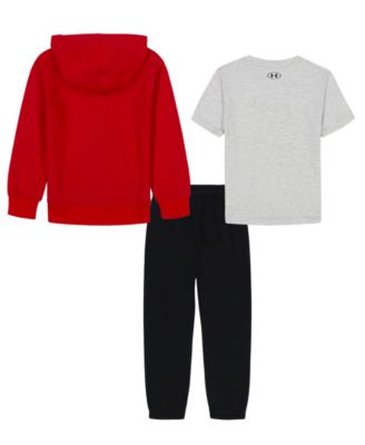 Boys' 2T-7 Short-Sleeve T-Shirt, Hoodie and Joggers, 3-Piece Set