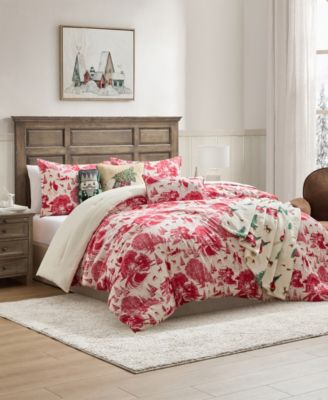 Toile Holiday 3-Pc. Comforter Set, Twin/Twin XL