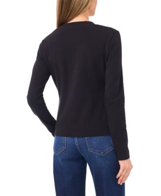 Women's Long-Sleeve V-Neck Cardigan Sweater