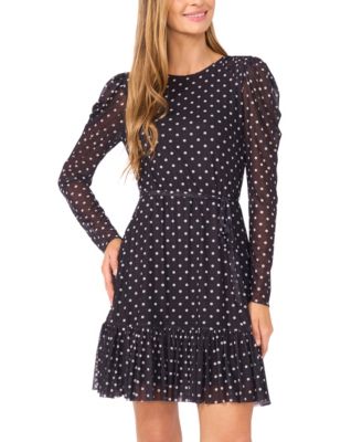 Women's Waist Tie with Ruffle Hem Mini Dress