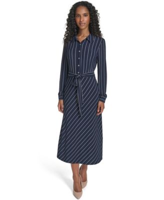 Tommy Hilfiger - Women's Printed Long-Sleeve Midi Dress