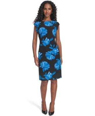Tommy Hilfiger - Women's Printed Cap Sleeve Shift Dress