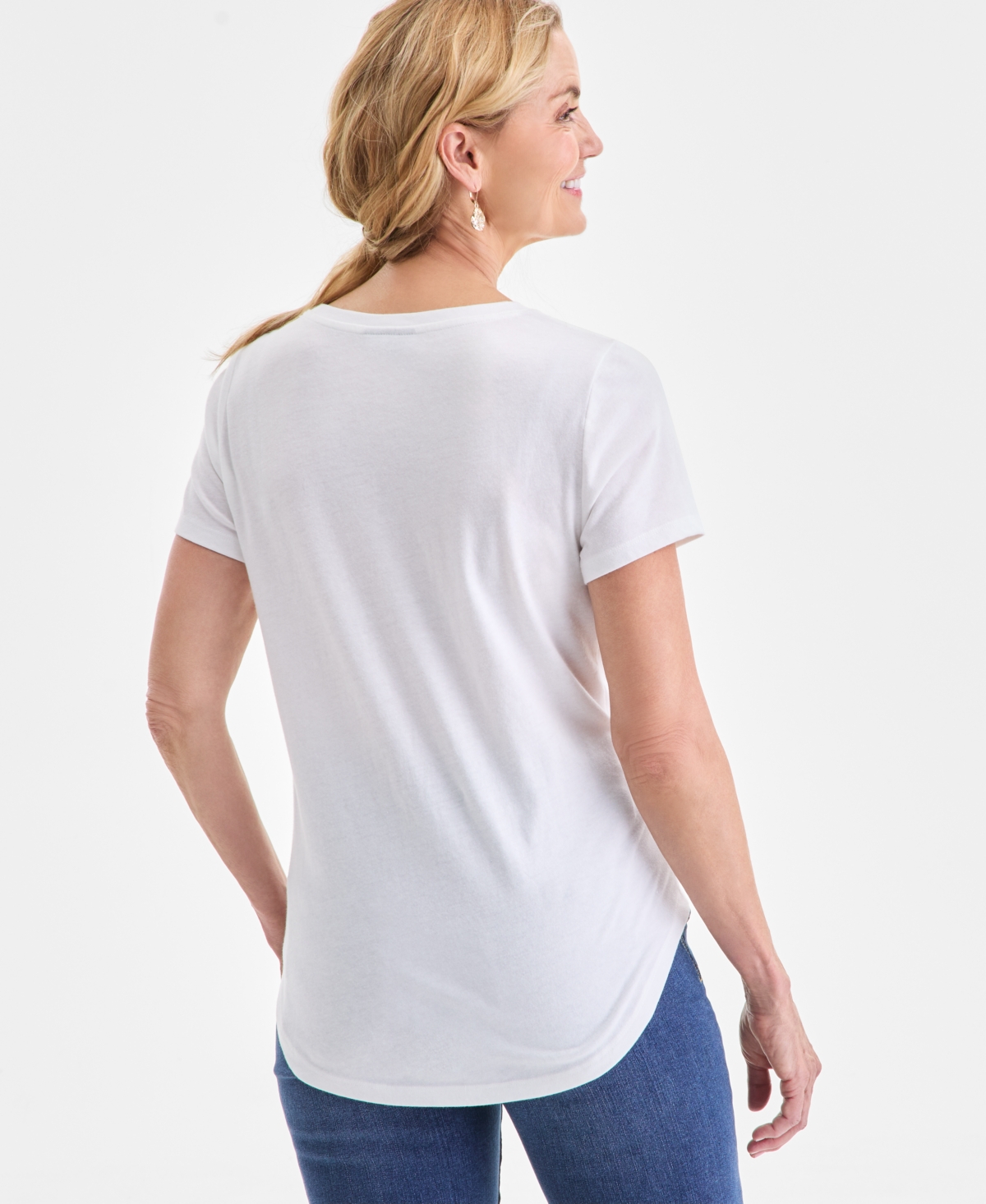 Style & Co Women's Graphic Short-Sleeve Crewneck T-Shirt, Macy's Exclusive