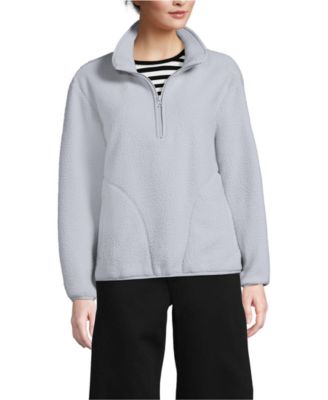 Women's Petite Half Zip Cozy High Pile Fleece Pullover