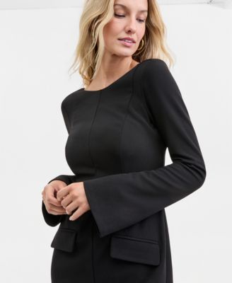 Women's Gizelle Long-Sleeve Scuba Crepe Mini Dress 
