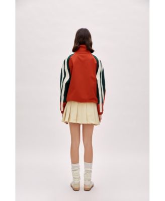 Women's Oversized Nylon-Blend Boomerang Track Jacket