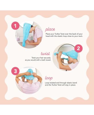 Microfiber Hair Towel Wrap, 2-Pack – Quick-dry turban for all hair types perfect for travel, home, women, men & kids