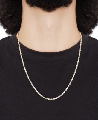 Glitter Rope Chain Necklace in 14k Yellow Gold
