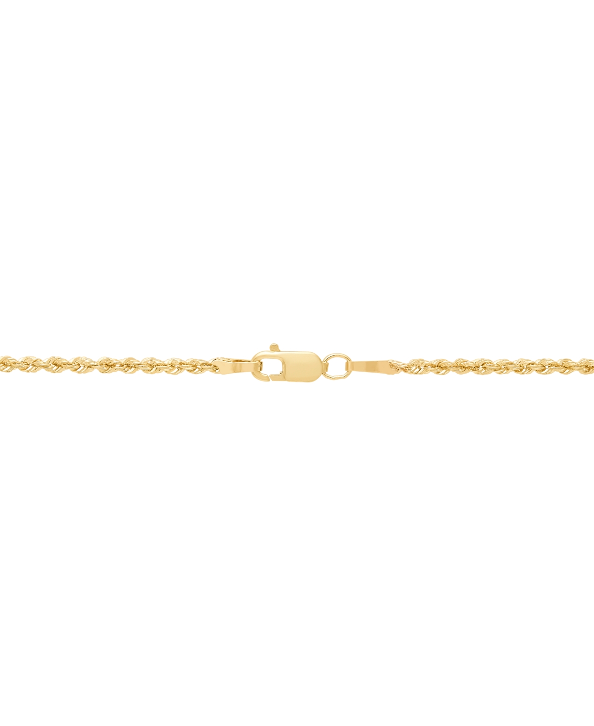 Macy's Glitter Rope Chain Necklace In 10k Yellow Gold In Gold