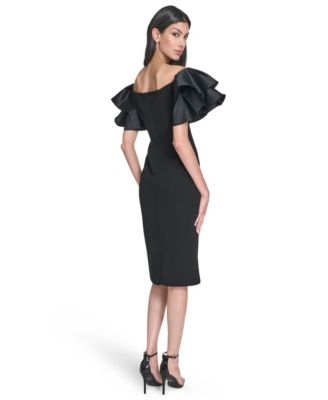 Women's Strapless Puff-Sleeve Dress