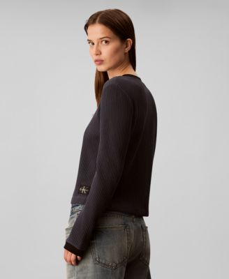 Women's Long-Sleeve Waffle Knit T-Shirt