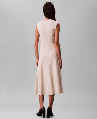 Women's Crewneck Sleeveless Midi Dress