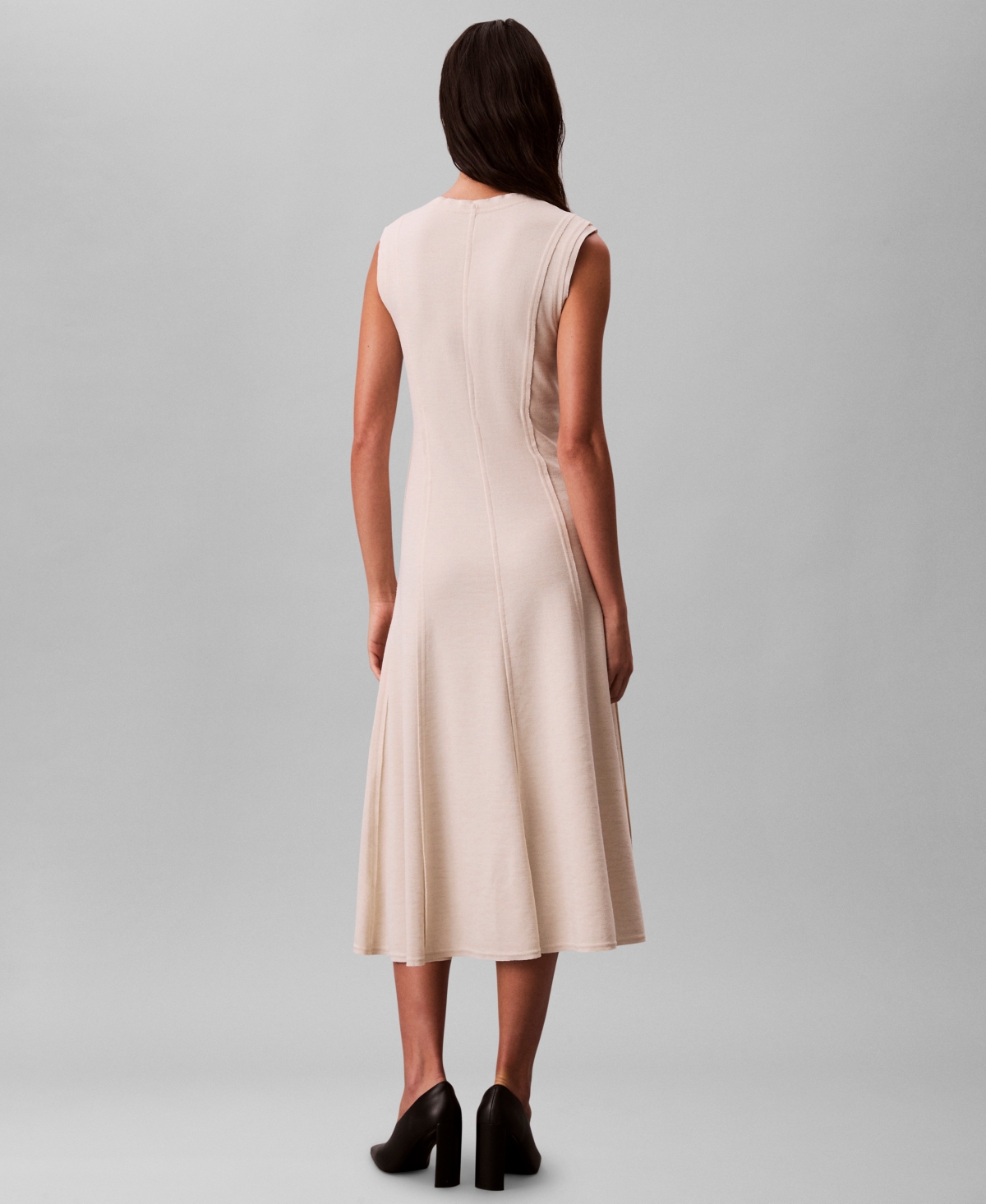 Calvin Klein Jeans Women's Crewneck Sleeveless Midi Dress