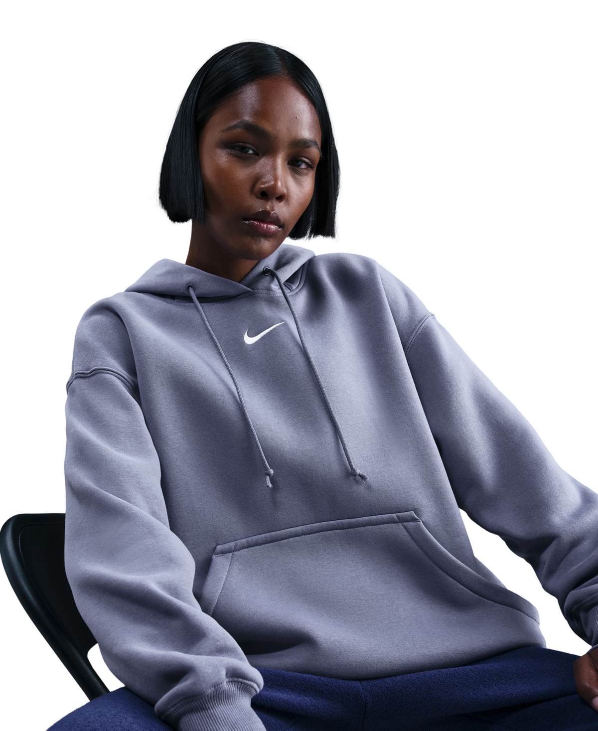 Nike Women's Sportswear Phoenix Fleece Oversized Pullover Hoodie In Blue
