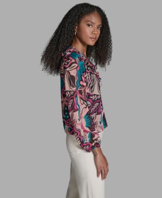 Women's Ruffle Long-Sleeve Top