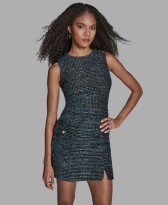 BCBG - Women's Sleeveless Tweed Dress