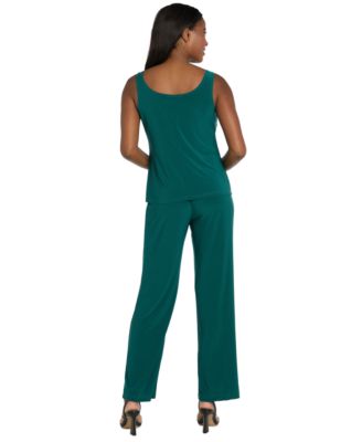 Women's Soutache Long Jacket, Necklace Top &  Pants Set