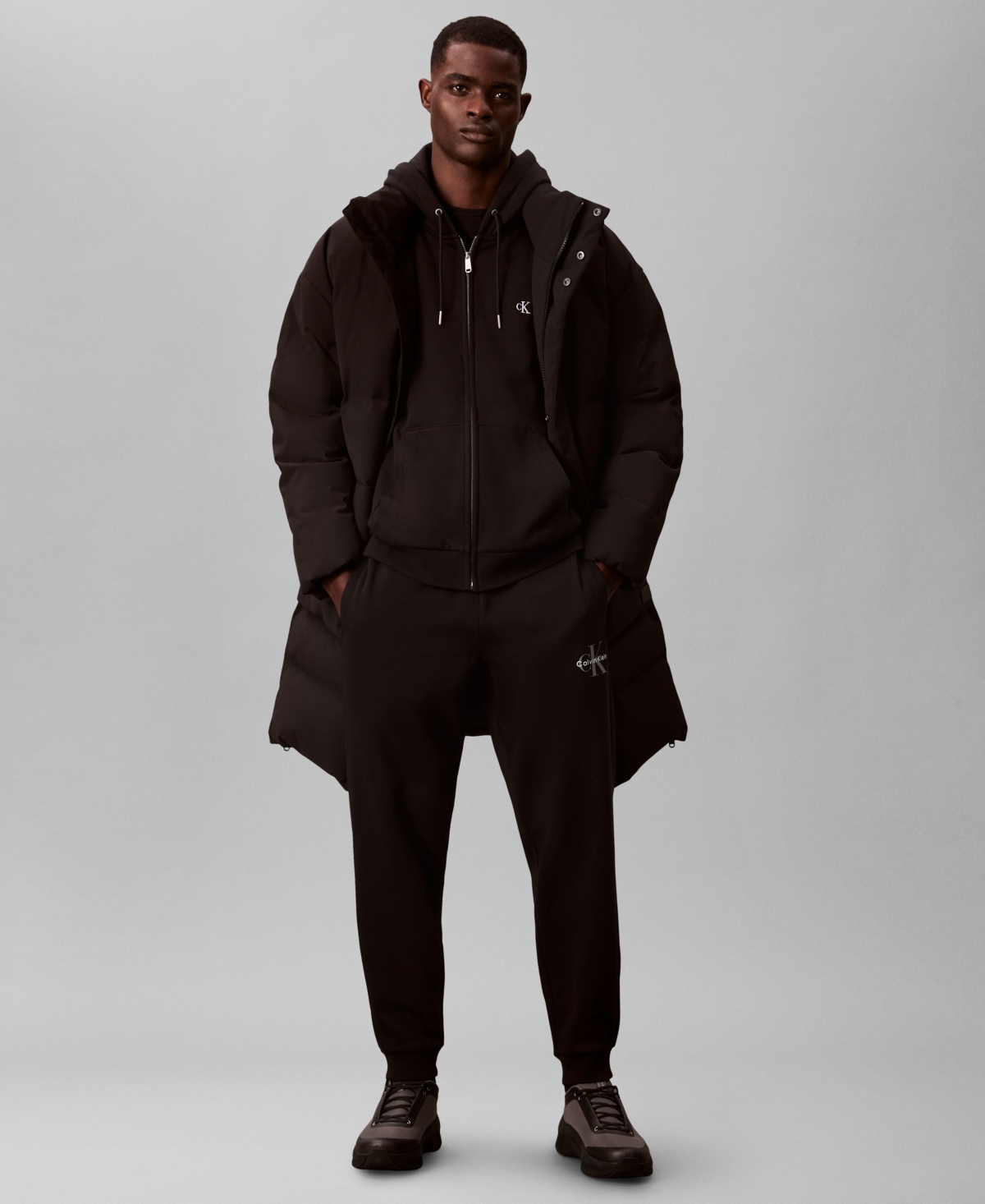 Calvin Klein Men's Monogram Logo Fleece Joggers