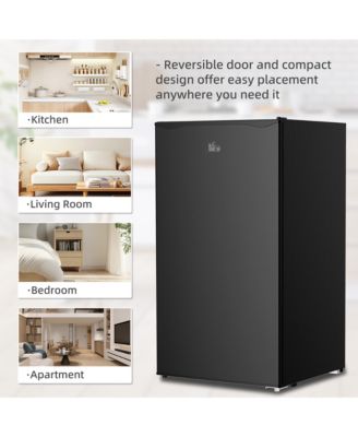 3.2 Cu.Ft Compact Refrigerator with Adjustable Thermostat,