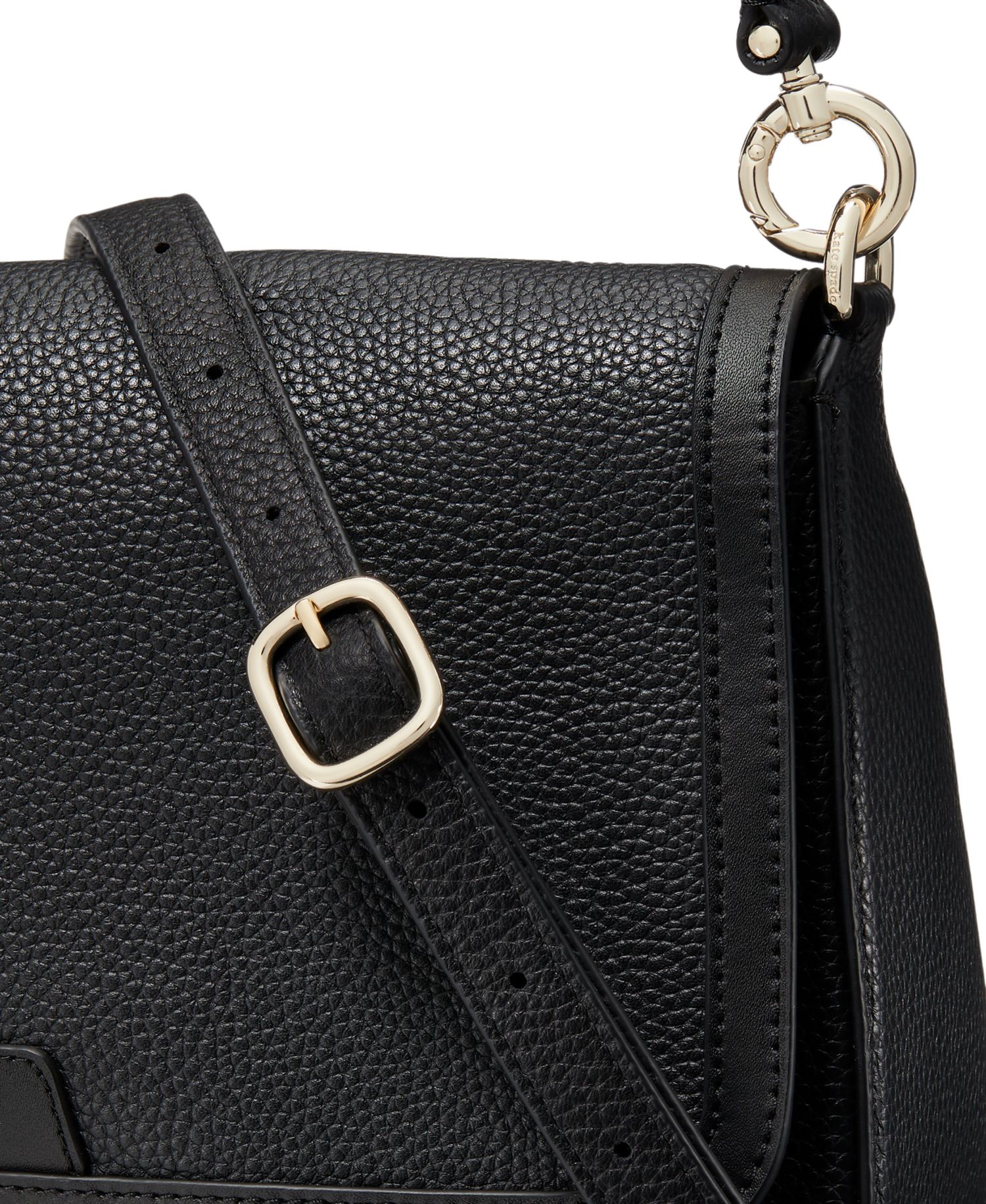 Hudson Pebbled Leather Flap Small Shoulder Bag