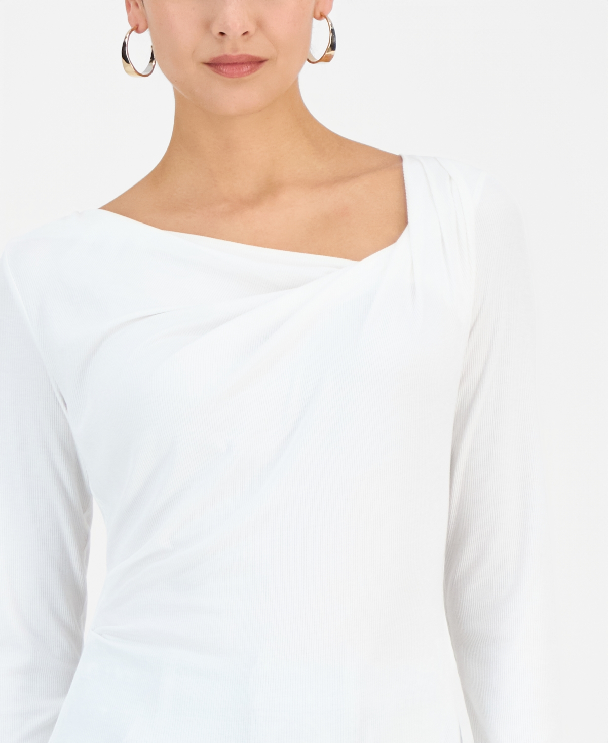 I.n.c. International Concepts Women's Draped Cowl-Neck Top, Macy's Exclusive