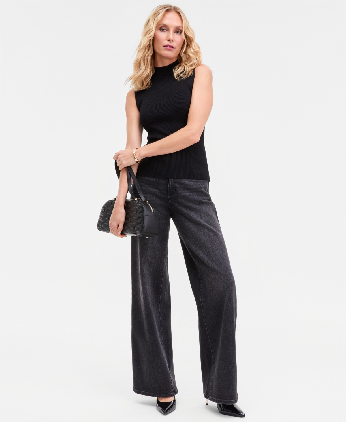 I.n.c. International Concepts Women's Shine-Knit Sleeveless Sweater, Macy's Exclusive