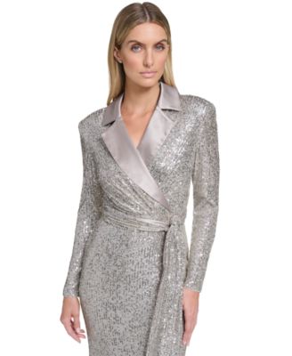 Women's Social Sequin V-Neck Dress