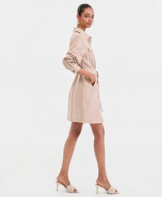 Women's Long-Sleeve Belted Shirtdress, Macy's Exclusive