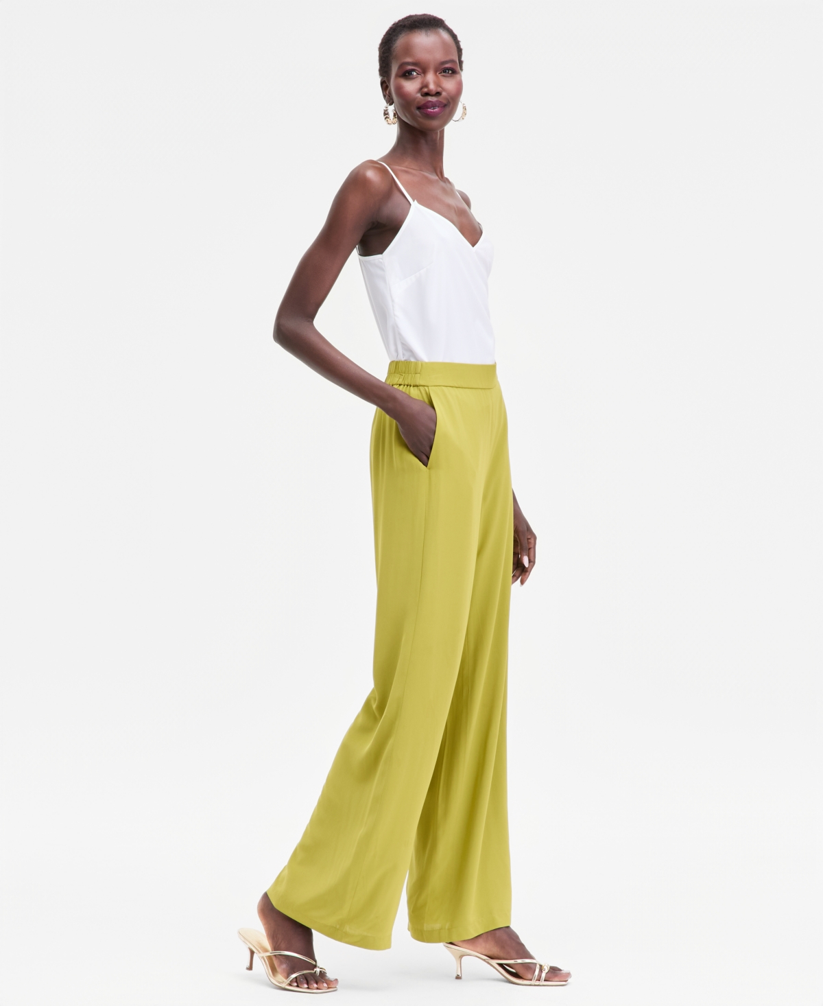 I.n.c. International Concepts Women's High-Rise Wide-Leg Pants, Macy's Exclusive