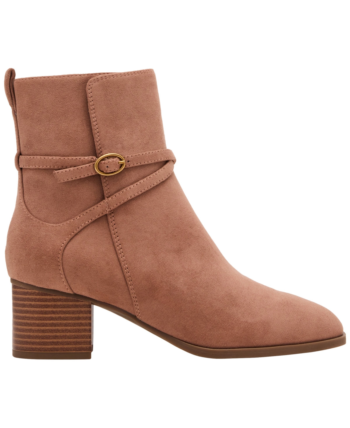 Anne Klein Womens Marie Block Heel Booties In Brown