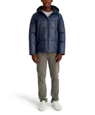 Men's Midweight Hooded Puffer Pockets Jacket