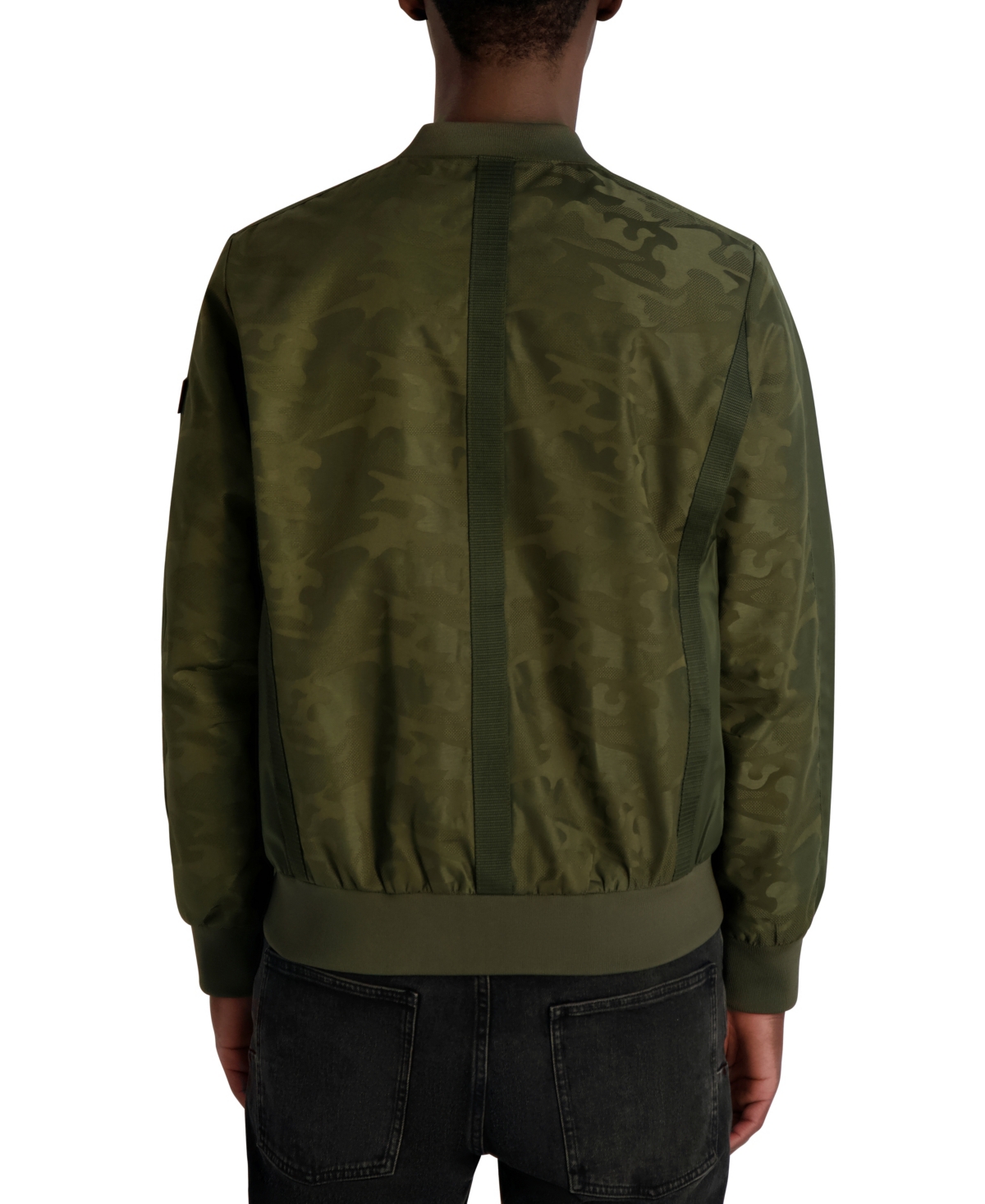 Karl Lagerfeld Paris Men's Camo Bomber Jacket
