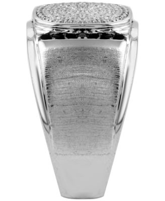White and Black Diamond Ring (10-3/4 ct. t.w.) in Sterling Silver