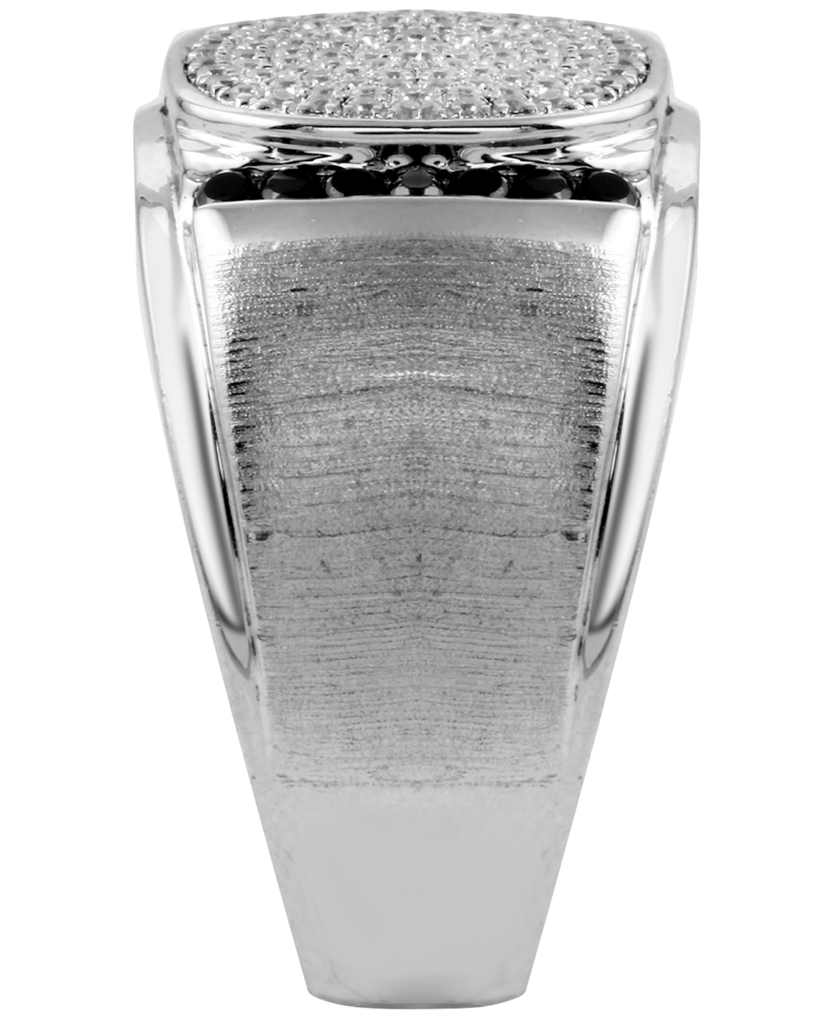 Macy's White and Black Diamond Ring (10-3/4 ct. t.w.) in Sterling Silver