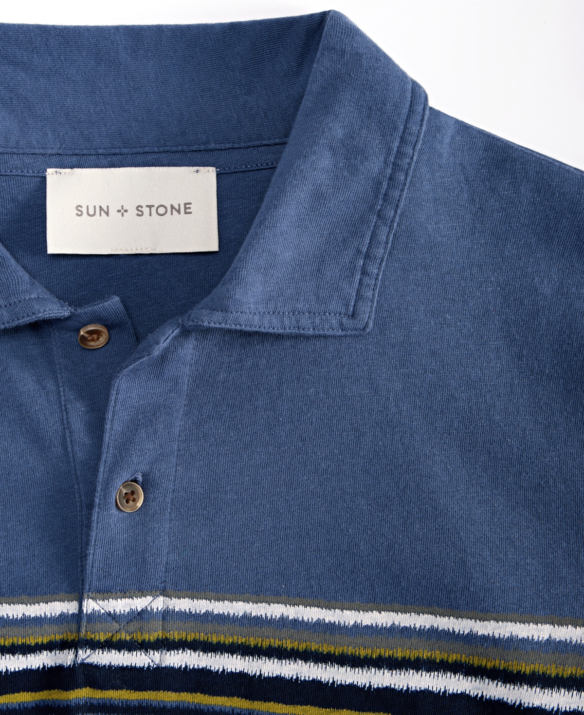 Sun + Stone Men's Cotton Striped Short-Sleeve Polo Shirt, Macy's Exclusive