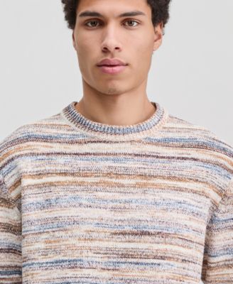 Men's Long-Sleeve Space-Dyed Crewneck Sweater, Macy's Exclusive