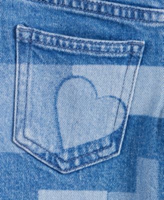 Girls Toddler 2T-4T Olivia Patch Wide-Leg Cropped Jeans, Macy's Exclusive