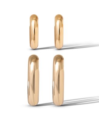 Gold-Tone Hoop Earring Set