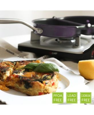 2-Sided Nonstick, PFOA-Free, Heavy-Gauge Aluminum Frittata & Omelette Pan