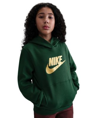 Big Kids' Sportswear Gold Satin Logo Club Fleece Hoodie