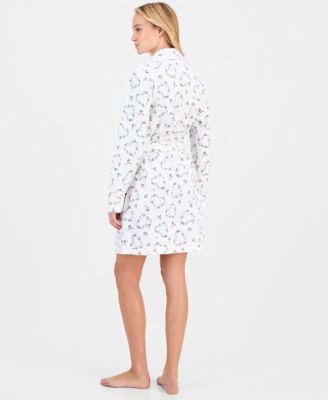 Women's Solid Quilted Belted Robe