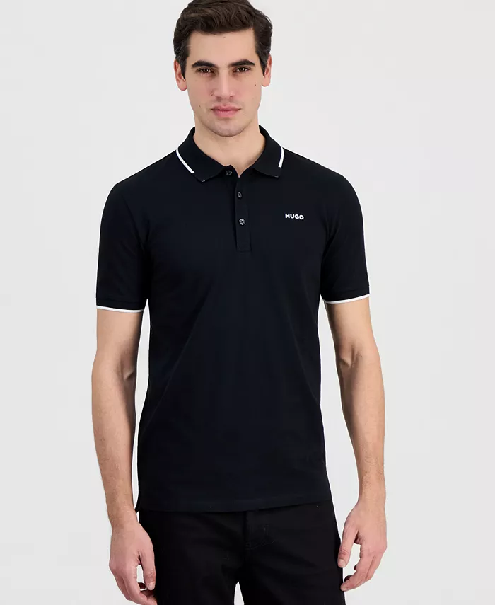 Hugo by Men's Dinoso Contrast-Tip Polo Shirt
