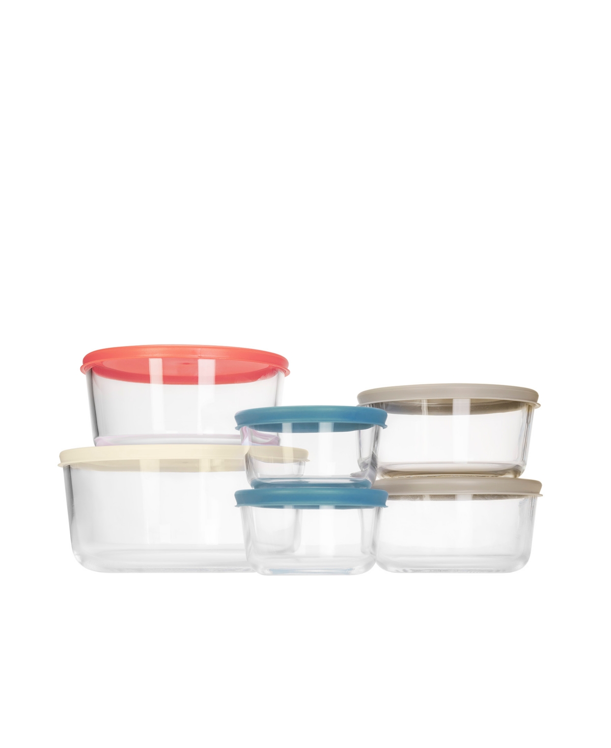Art & Cook 12-piece Glass Food Storage Container Set In Multi