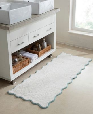 Vcny Home Scallop Cotton Bath Rug In Pink