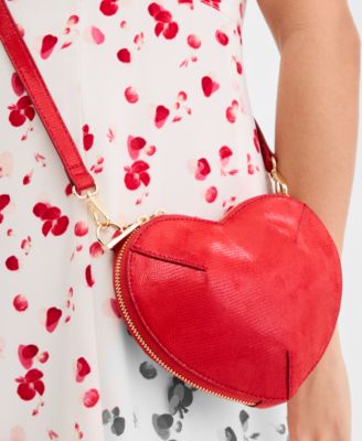 Barrii Lizard Mini Heart Crossbody, Exclusively at Macy's 