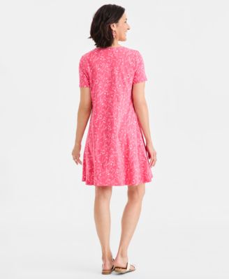Women's Printed Short-Sleeve T-Shirt Dress, Macy's Exclusive