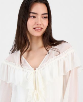 Women's Ruffled Chiffon Blouse